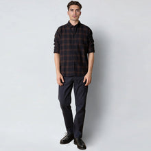 Dylan Checked Flannel Shirt dark navy Clean Cut Copenhagen