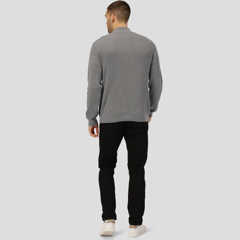 Mario Half Zip Jumper light grey mel Clean Cut Copenhagen