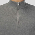 Mario Half Zip Jumper light grey mel Clean Cut Copenhagen