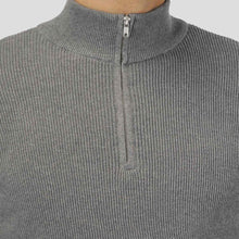 Mario Half Zip Jumper light grey mel Clean Cut Copenhagen