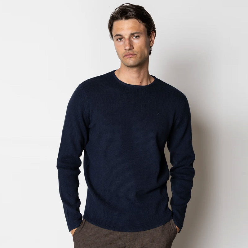 Oscar Knitted Jumper navy Clean Cut Copenhagen