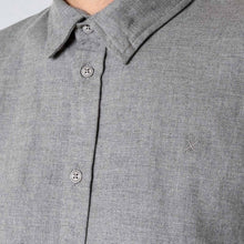 Russel Flannel Shirt dark grey melange Clean Cut Copenhagen