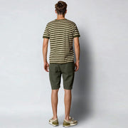 Thomas Knitted Striped T-Shirt army/ecru