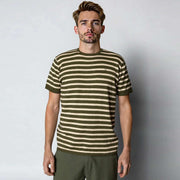 Thomas Knitted Striped T-Shirt army/ecru