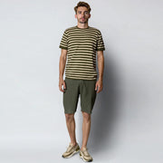 Thomas Knitted Striped T-Shirt army/ecru