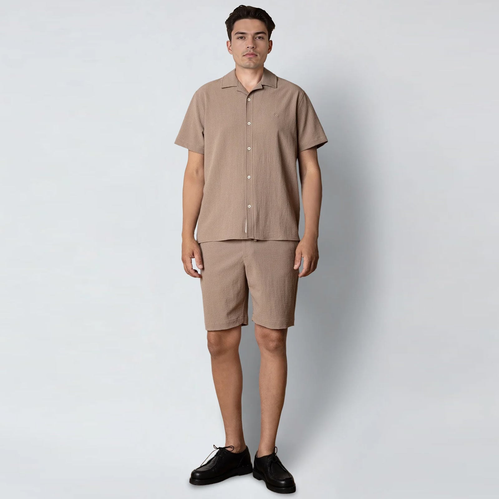 Barcelona Erico Striped Shorts shitake Clean Cut Copenhagen