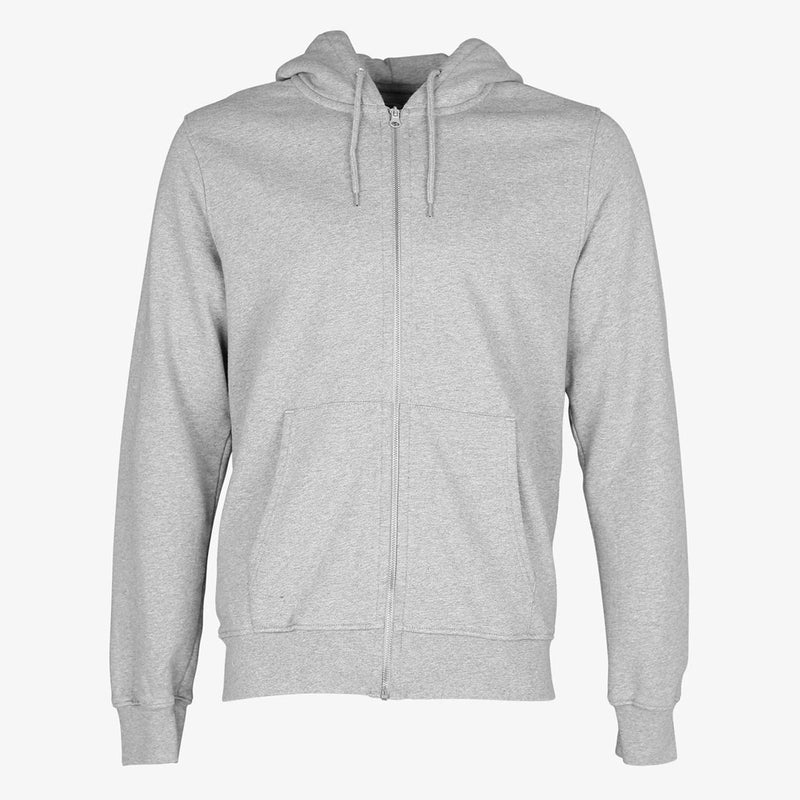 Classic Organic Zip Hood heather gray