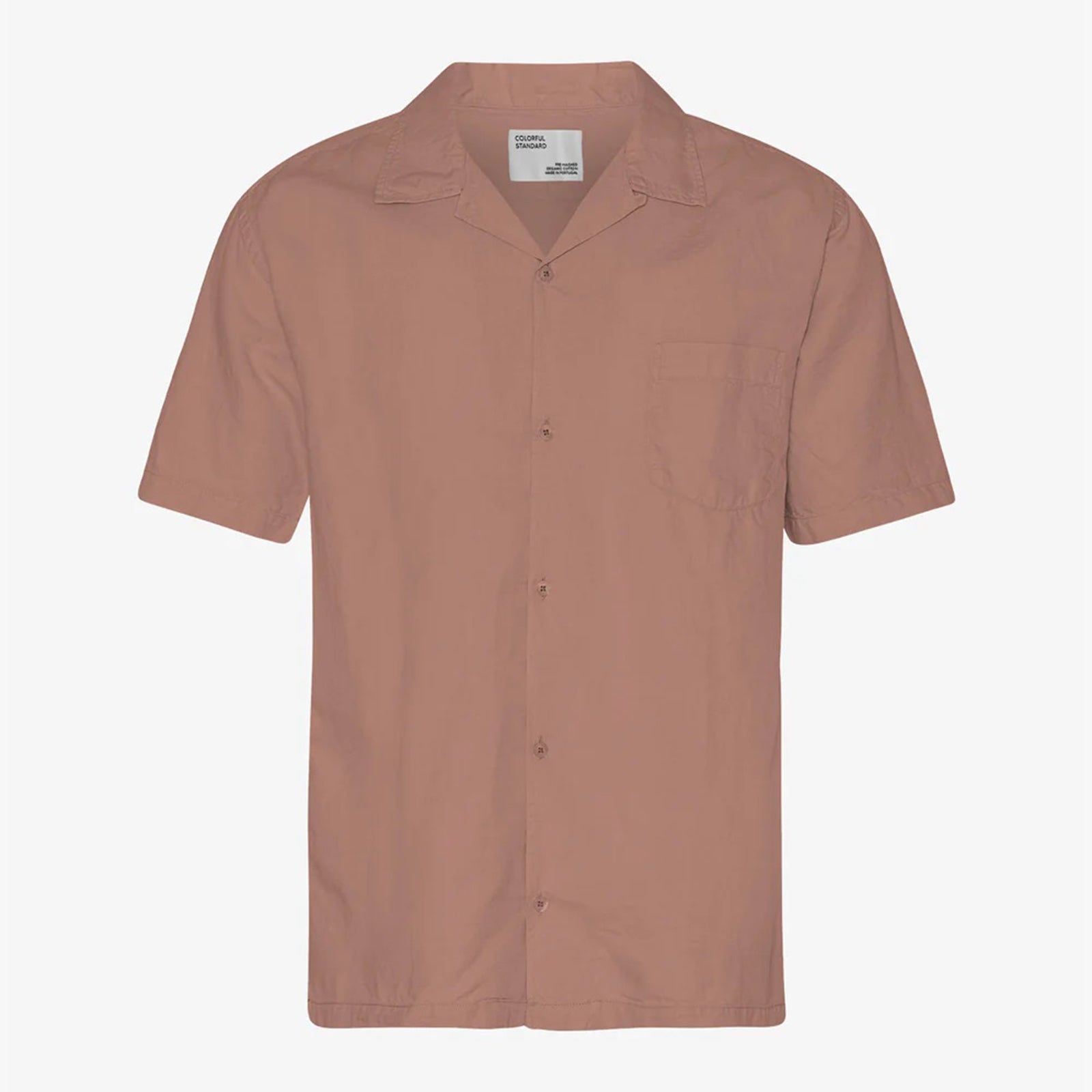 Linen Short Sleeved Shirt rosewood mist