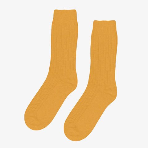 Merino Wool Blend Socks burned yellow