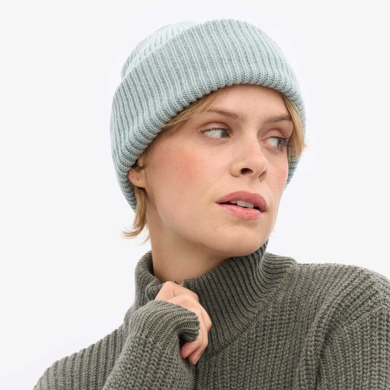 Merino Wool Hat steel blue Colorful Standard