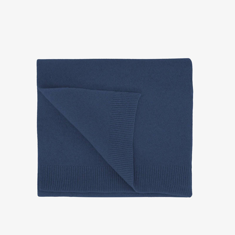 Merino Wool Scarf petrol blue Colorful Standard