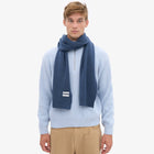 Merino Wool Scarf petrol blue Colorful Standard