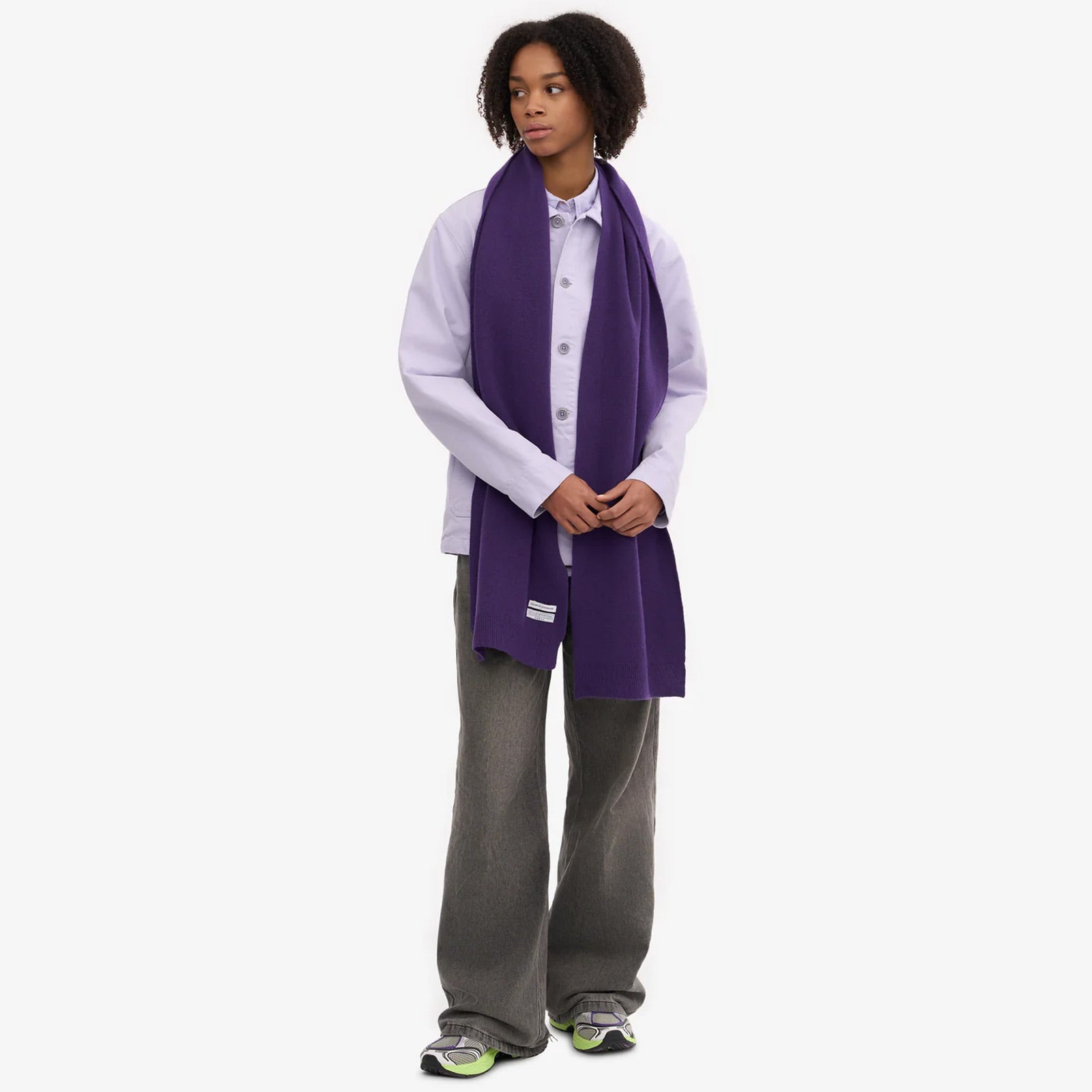 Merino Wool Scarf ultra violet