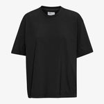 Organic Boxy Crop Tee deep black