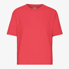 Organic Boxy Crop Tee red tangarine