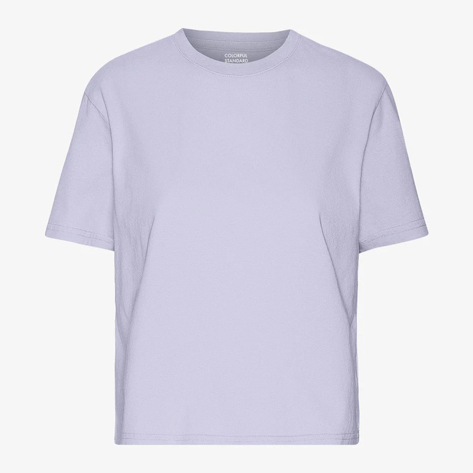 Organic Boxy Crop Tee soft lavender