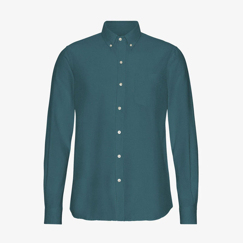 Organic Button Down Shirt ocean green