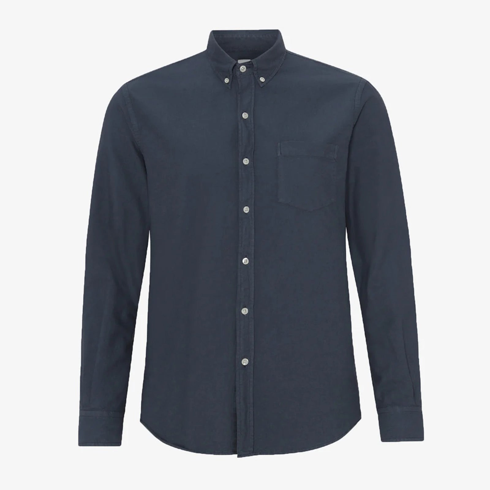 Organic Button Down Shirt petrol blue