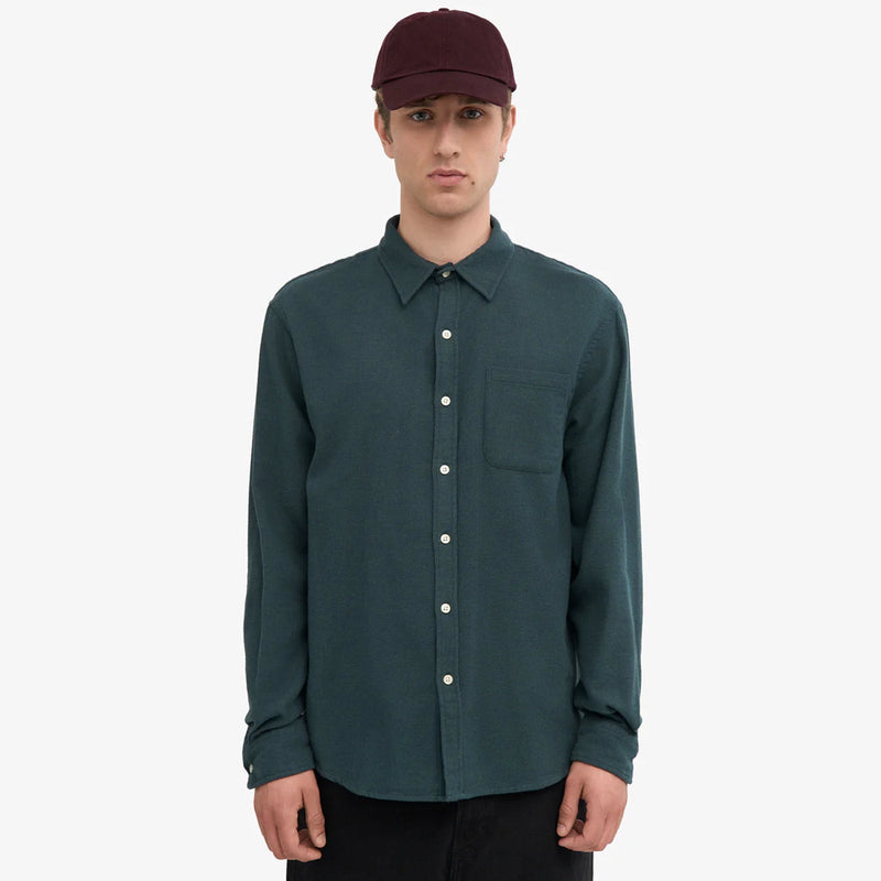 Organic Flannel Shirt ocean green Colorful Standard