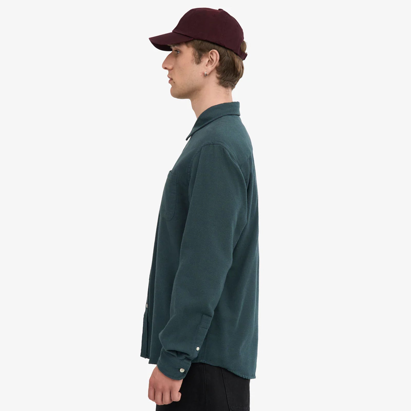 Organic Flannel Shirt ocean green Colorful Standard