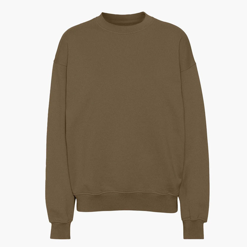 Organic Oversized Crew cedar brown