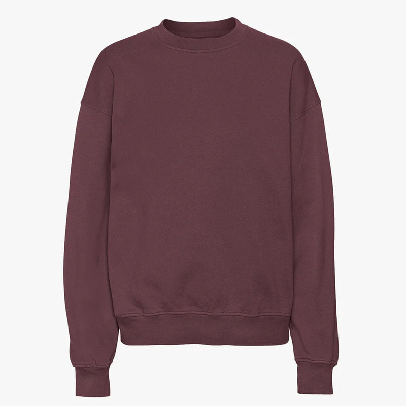 Organic Oversized Crew dusty plum