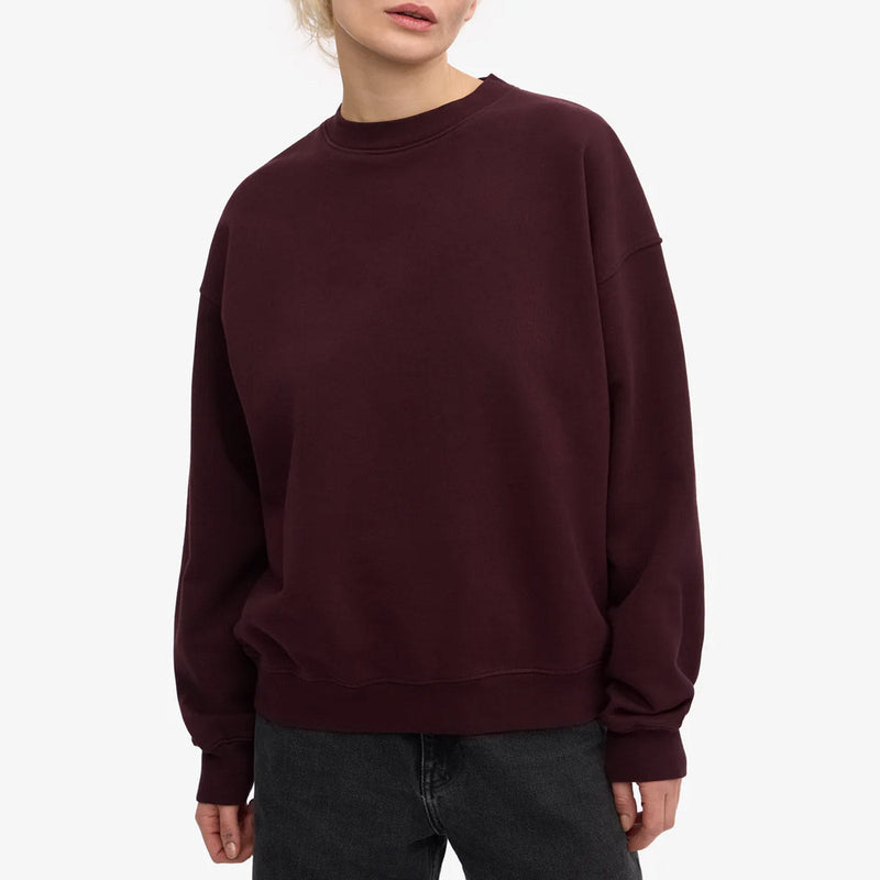 Organic Oversized Crew oxblood red Colorful Standard