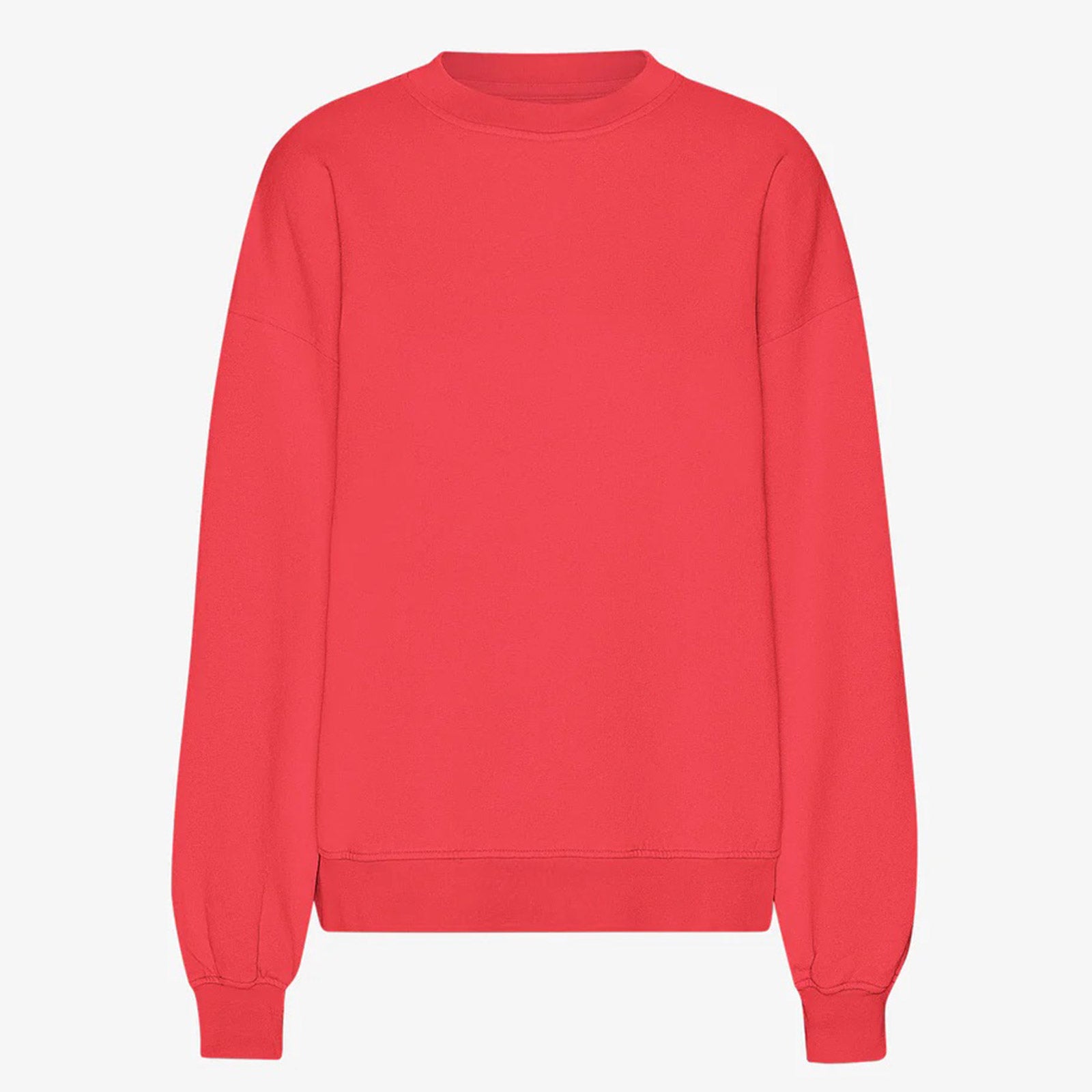 Organic Oversized Crew red tangerine