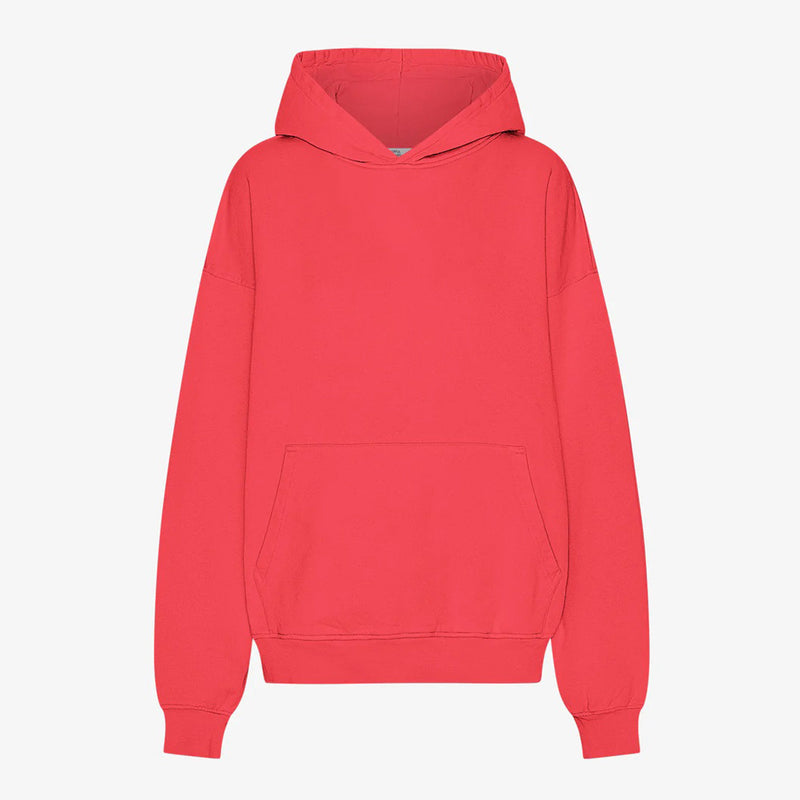 Organic Oversized Hood red tangerine