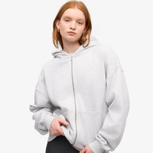 Organic Oversized Zip Hood snow melange Colorful Standard
