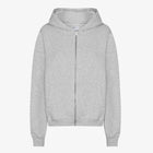 Organic Oversized Zip Hood snow melange Colorful Standard