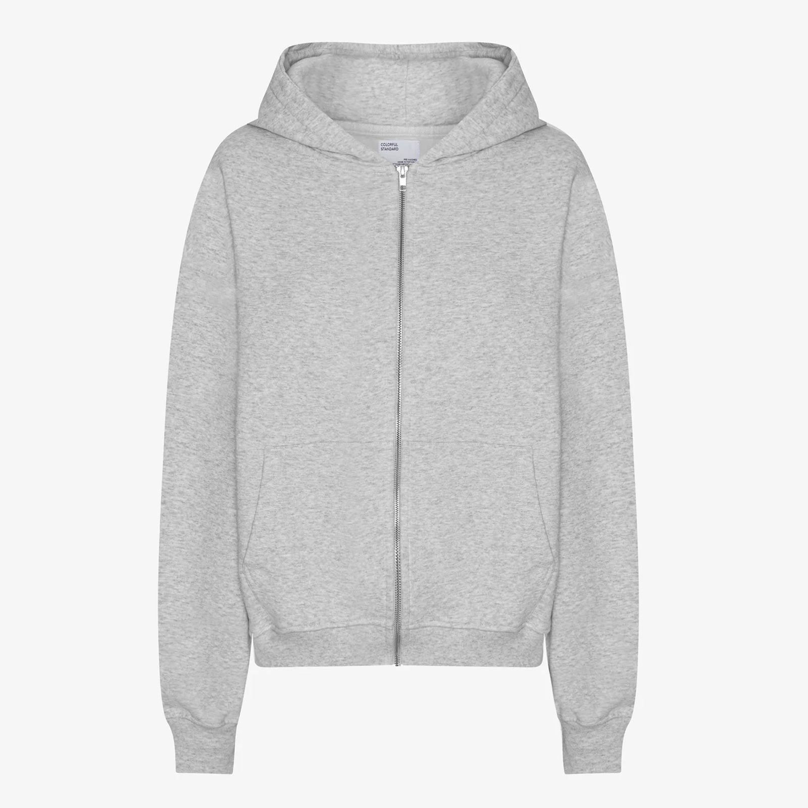 Organic Oversized Zip Hood snow melange Colorful Standard