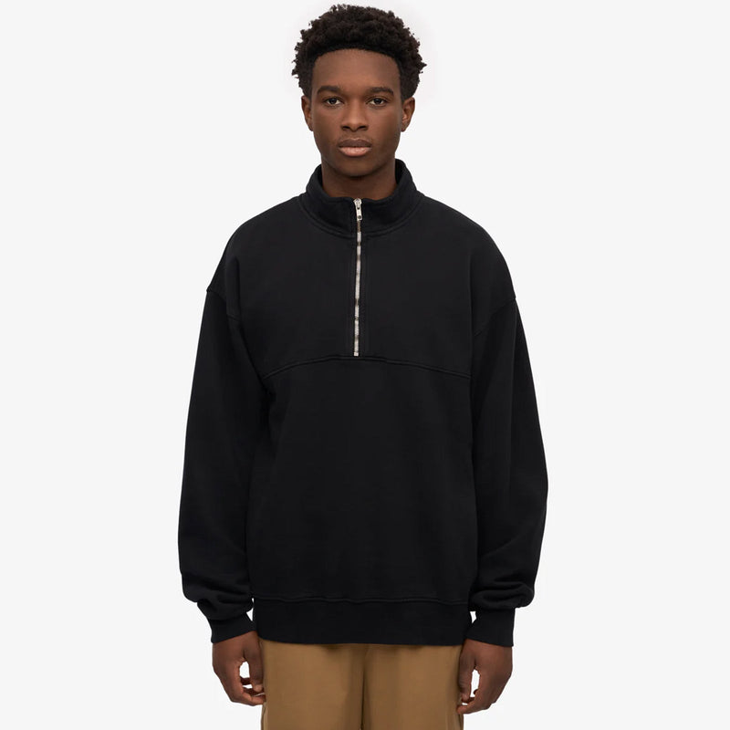 Organic Quarter Zip deep black Colorful Standard