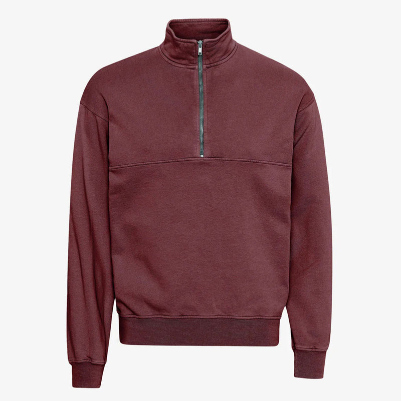 Organic Quarter Zip dusty plum