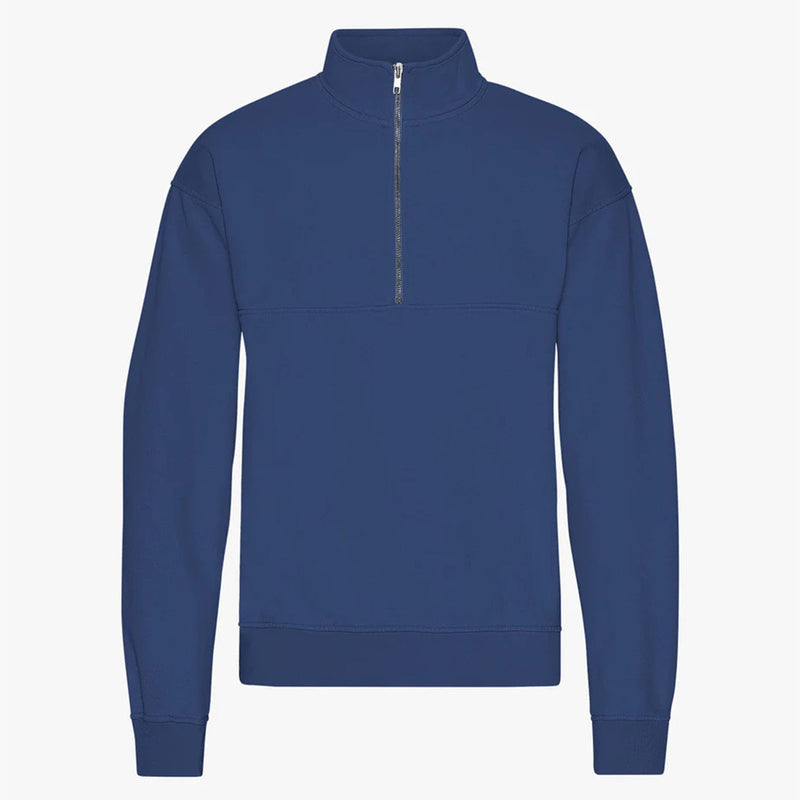 Organic Quarter Zip marine blue