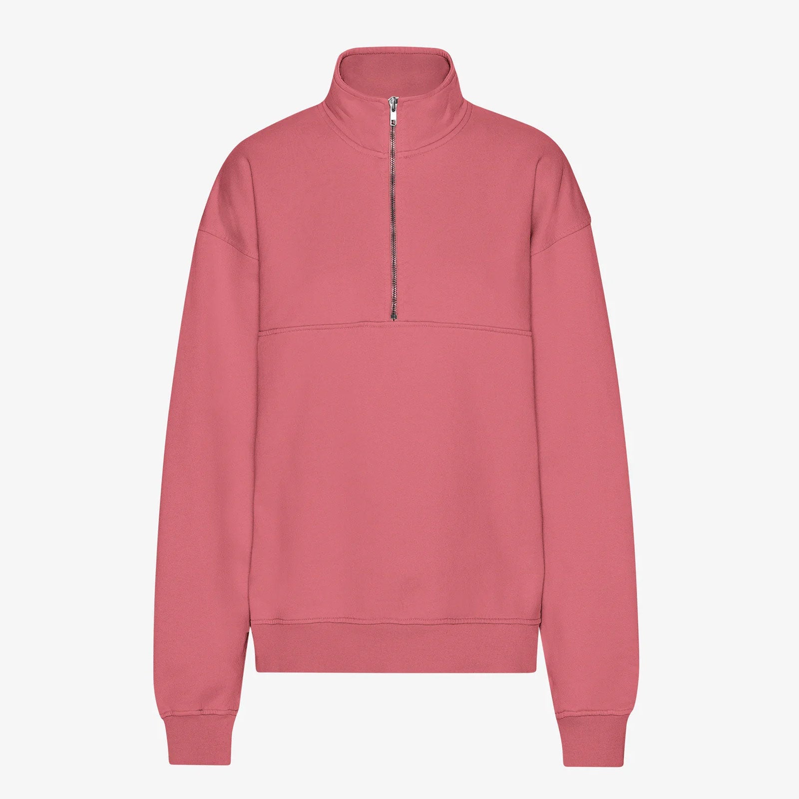 Organic Quarter Zip raspberry pink Colorful Standard