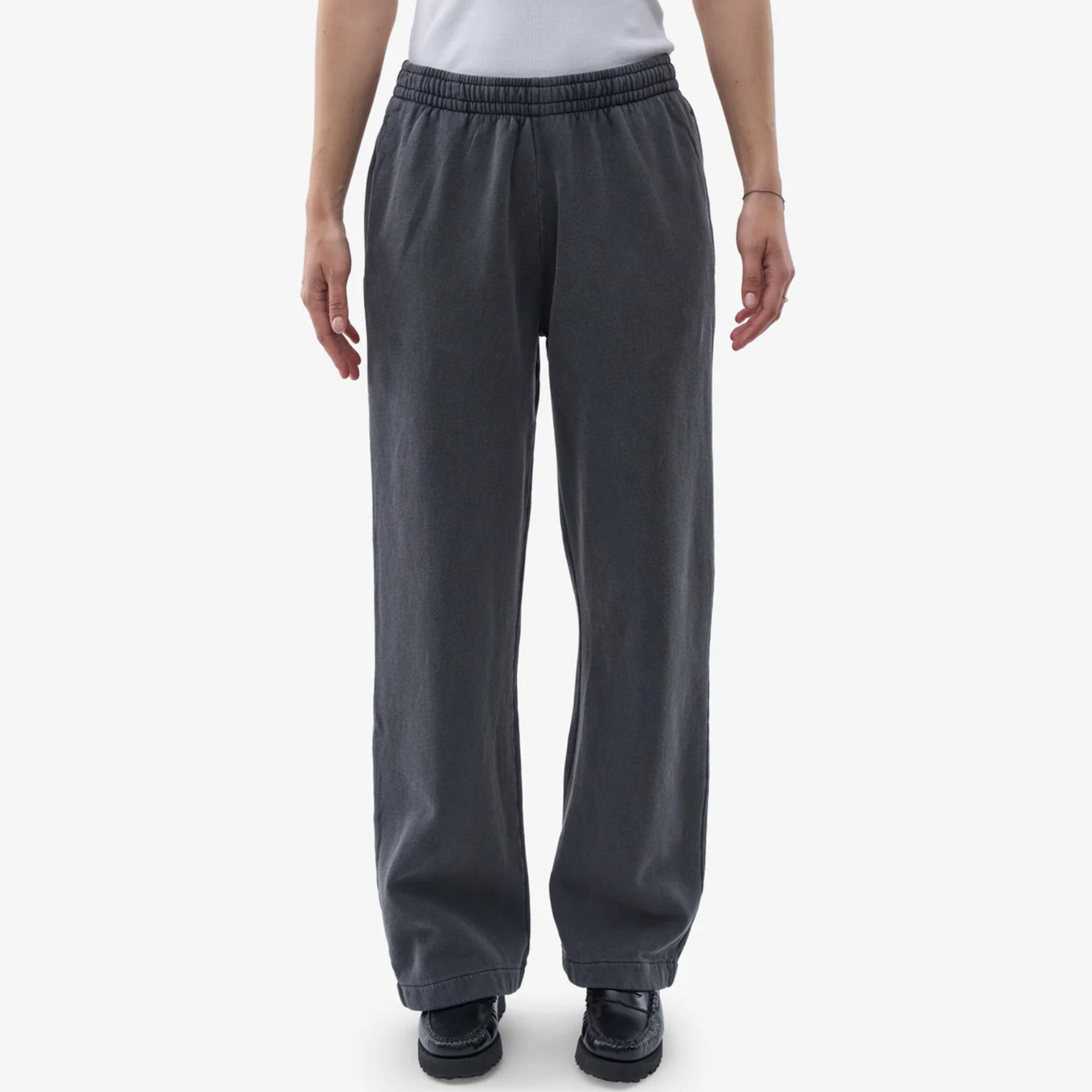 Organic Straight Leg Sweatpants faded black