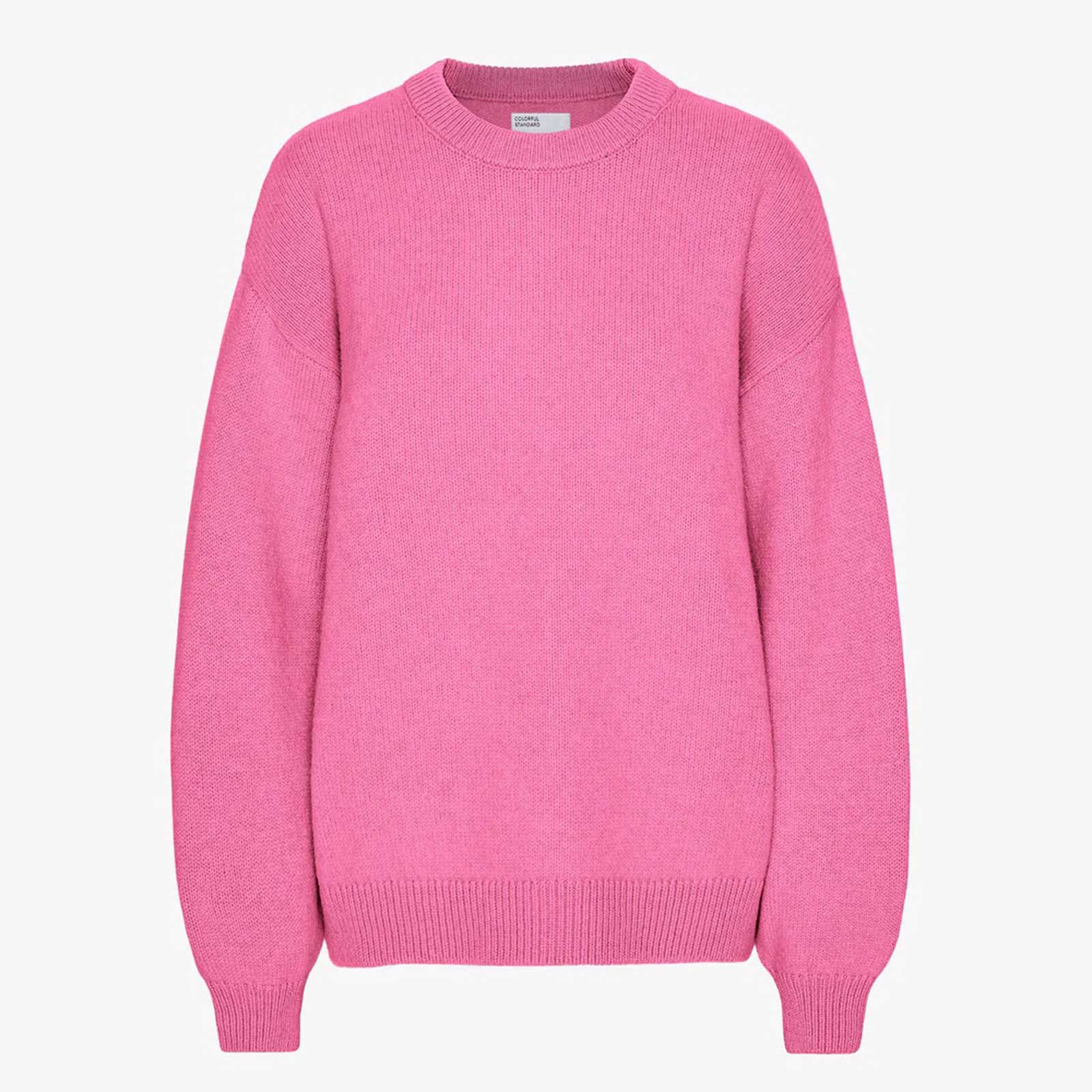 Oversized Merino Wool Crew bubblegum pink