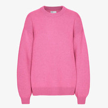 Oversized Merino Wool Crew bubblegum pink