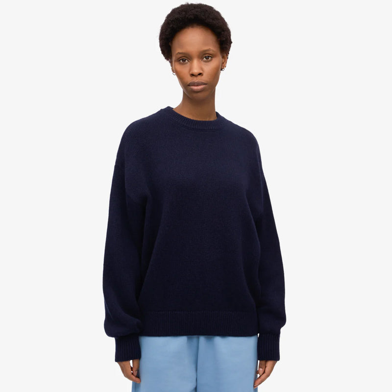 Oversized Merino Wool Crew navy blue Colorful Standard