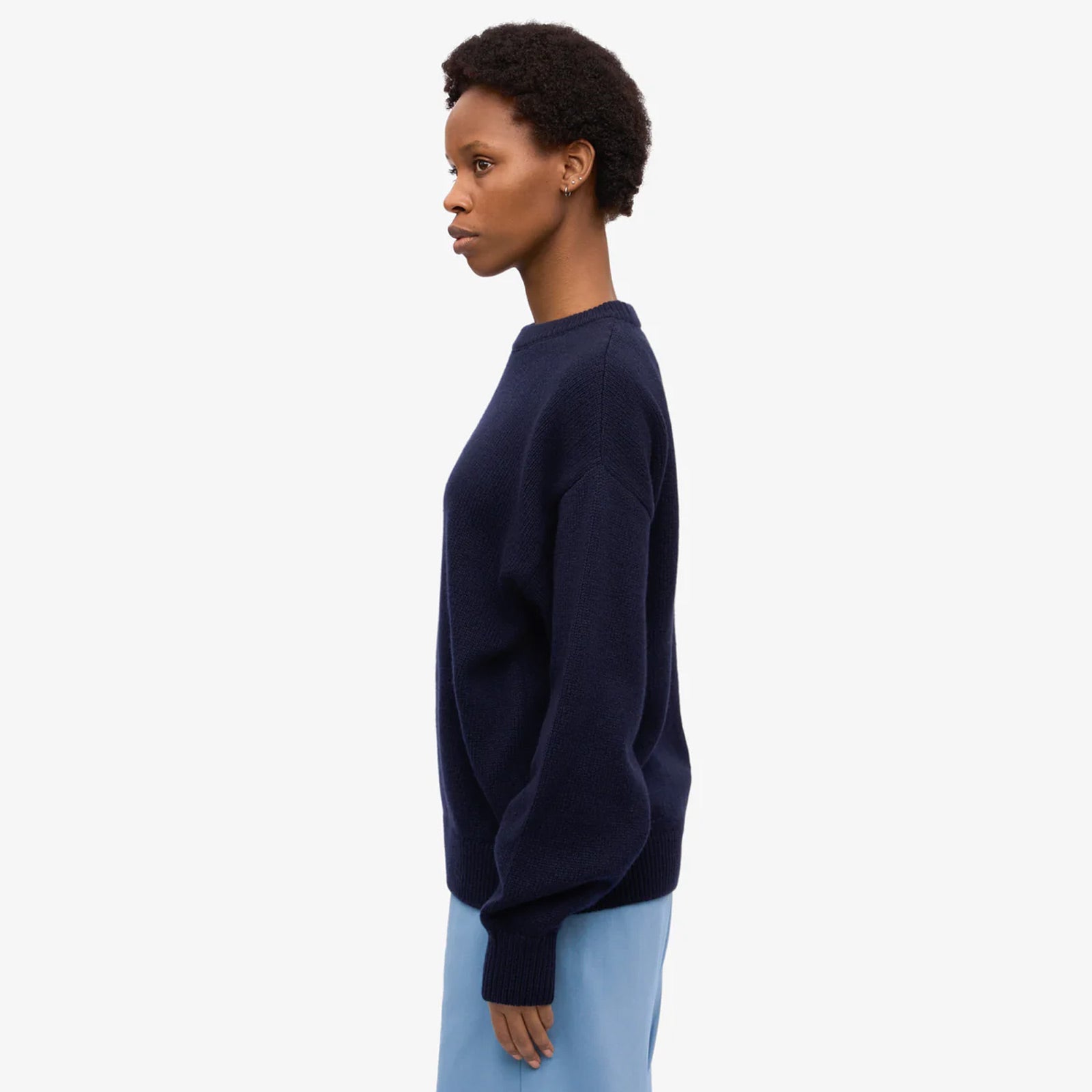 Oversized Merino Wool Crew navy blue Colorful Standard