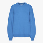Oversized Merino Wool Crew pacific blue