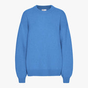 Oversized Merino Wool Crew pacific blue