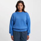 Oversized Merino Wool Crew pacific blue