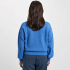 Oversized Merino Wool Crew pacific blue