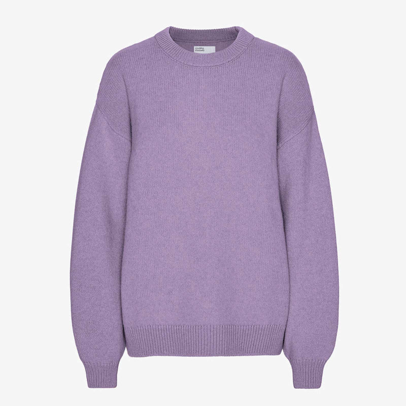 Oversized Merino Wool Crew purple haze