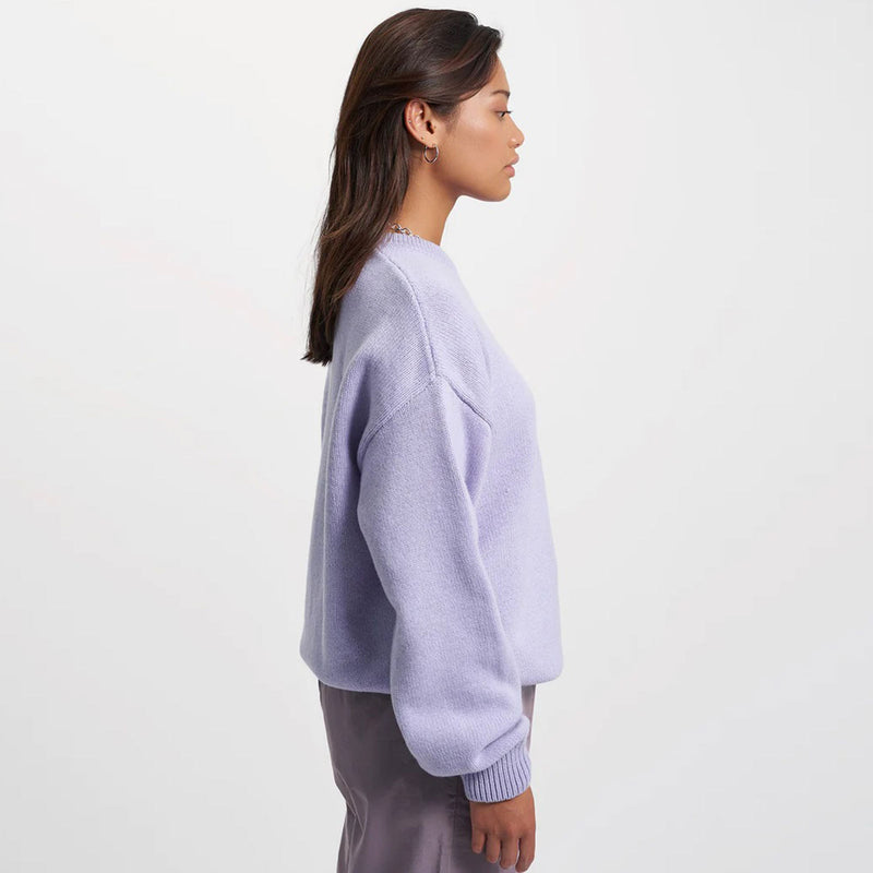 Oversized Merino Wool Crew soft lavender