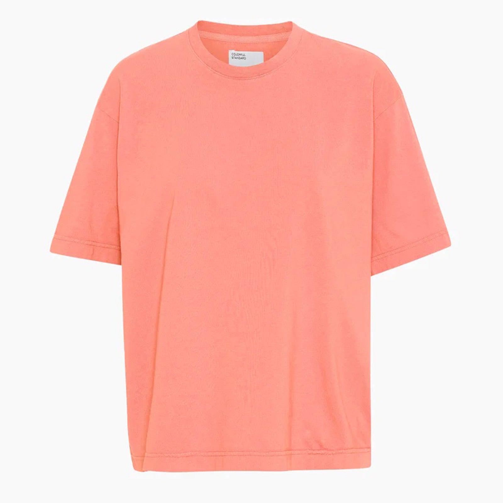 W Organic Oversized Tee bright coral