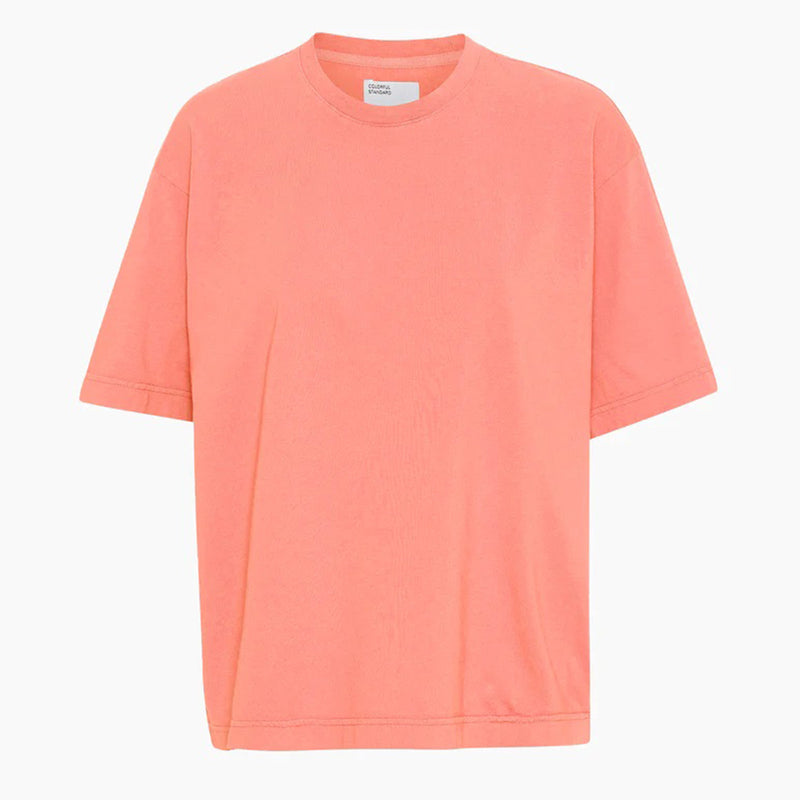 W Organic Oversized Tee bright coral