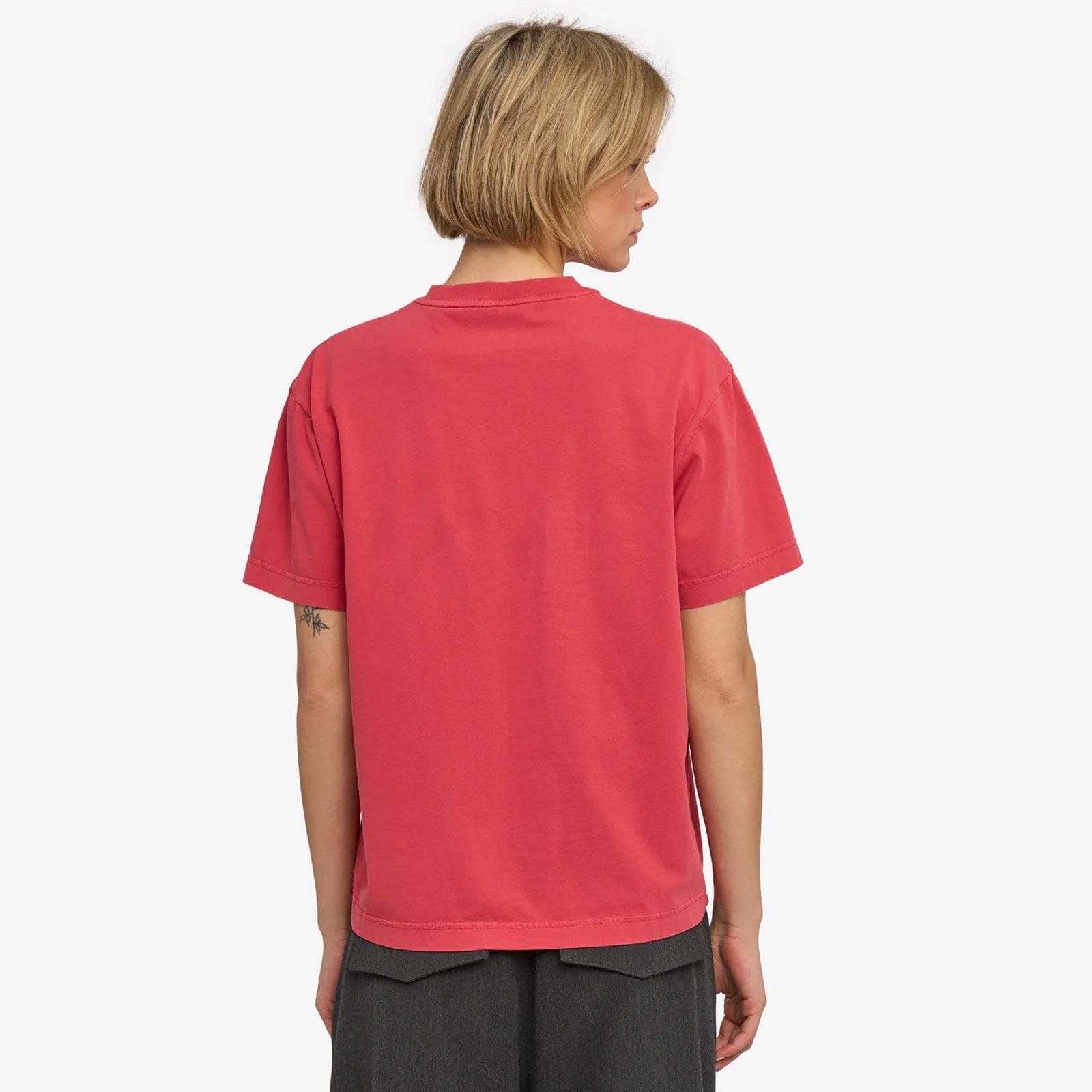 W Organic Oversized Tee faded red Colorful Standard
